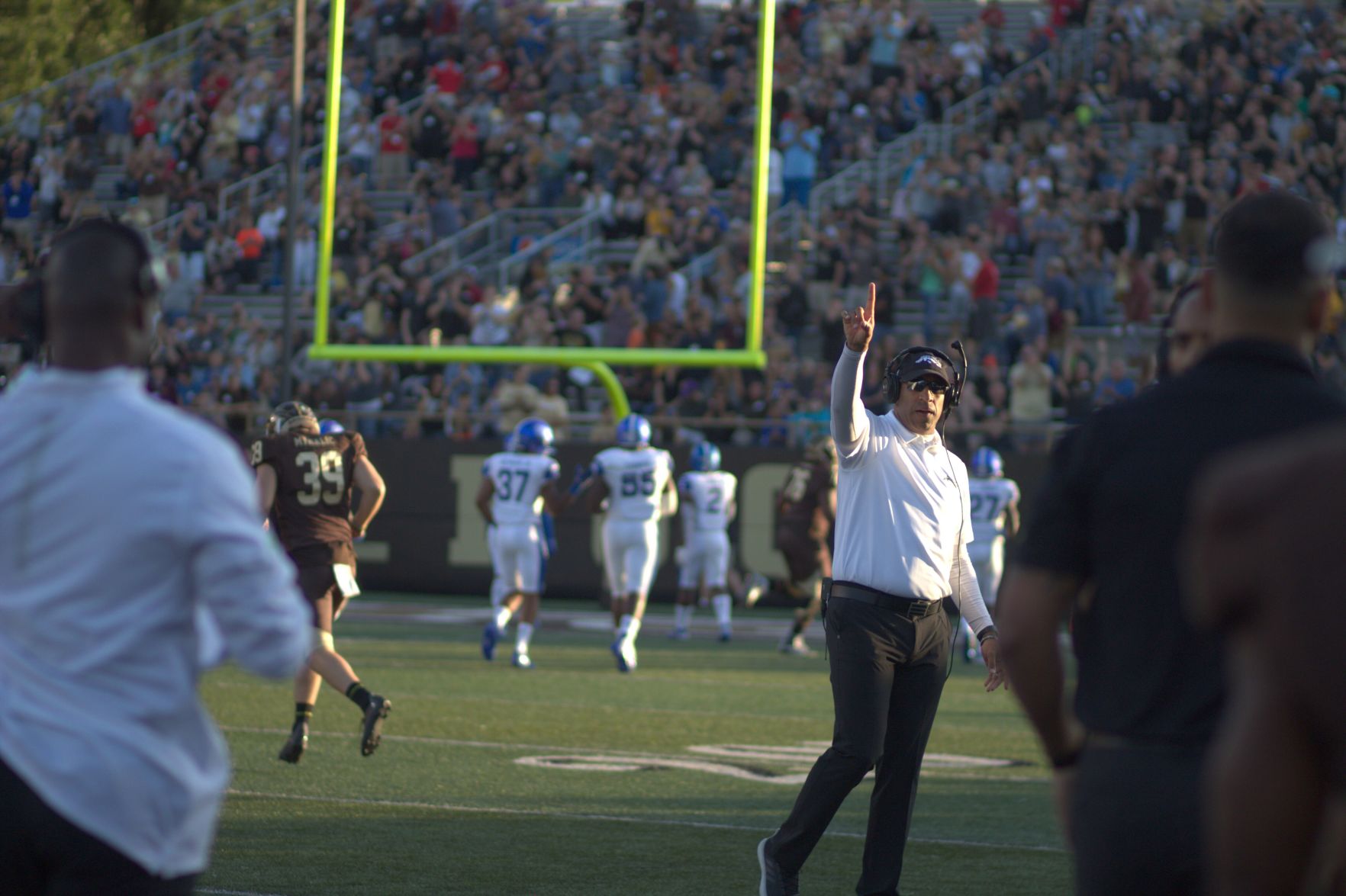 Offensive Coordinator Jake Moreland vs. Georgia State.